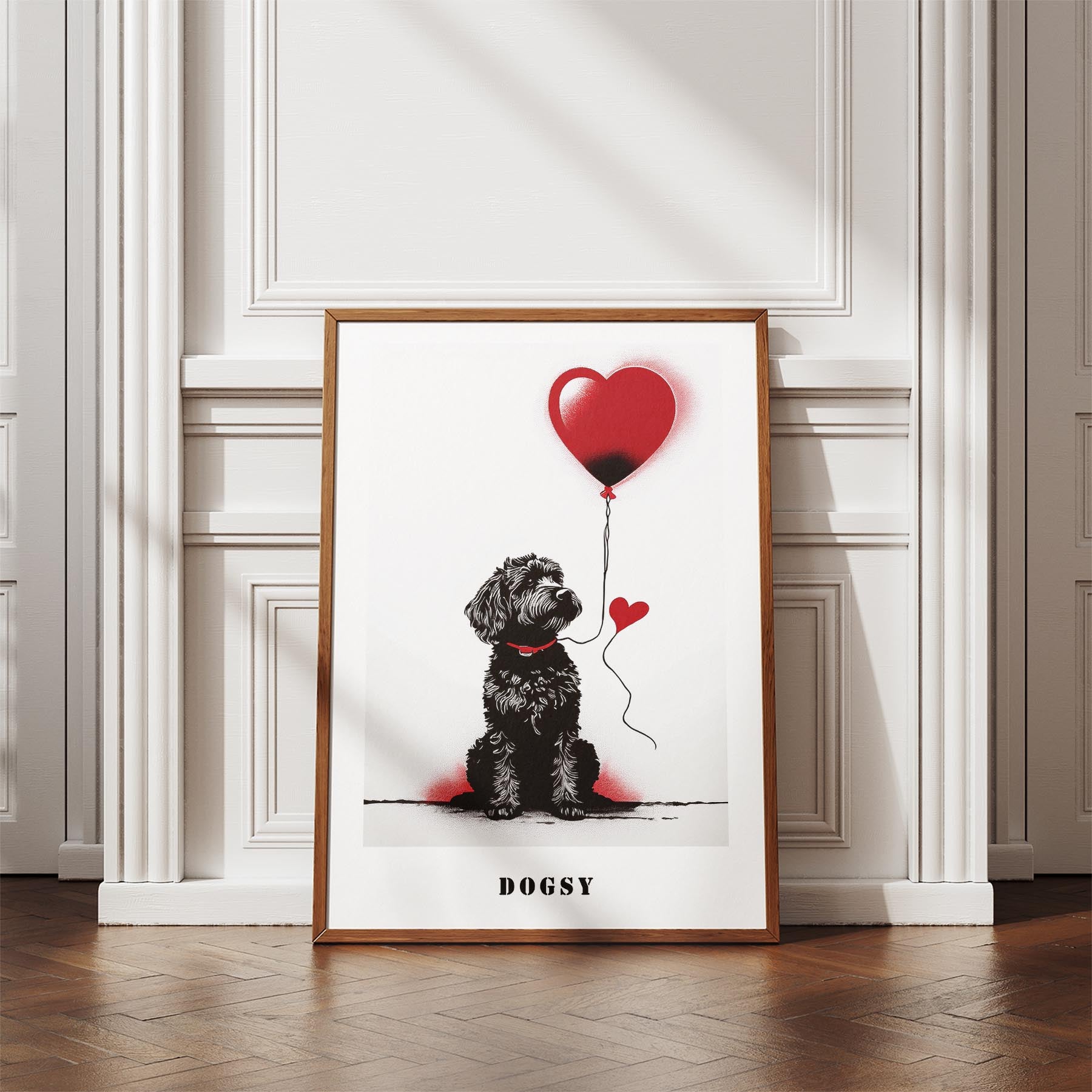 Groodle DOGSY Series inspired by the Art of Banksy with text Dogsy image 4