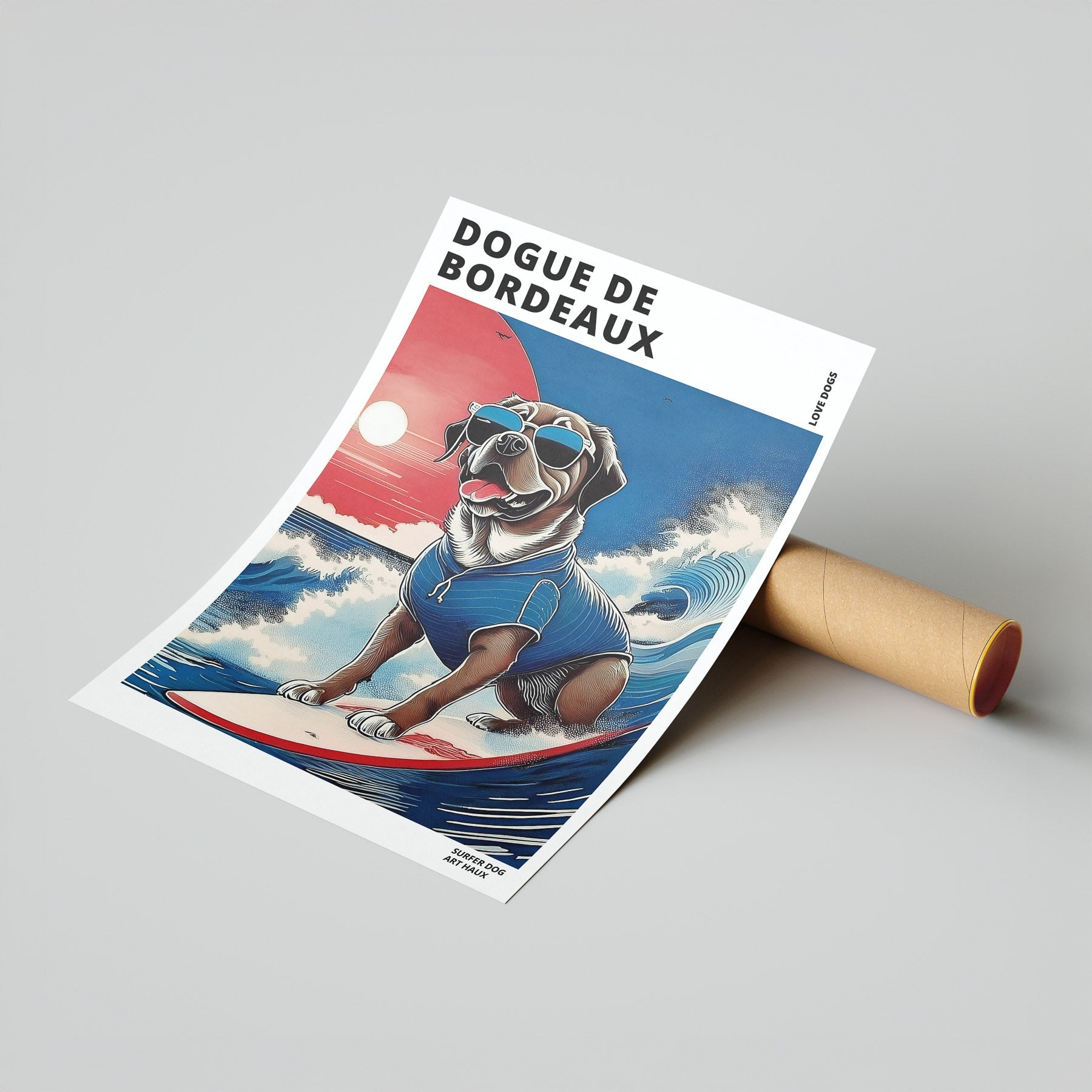 Dogue De Bordeaux Hokosai Surfer Dogs 1 image 7