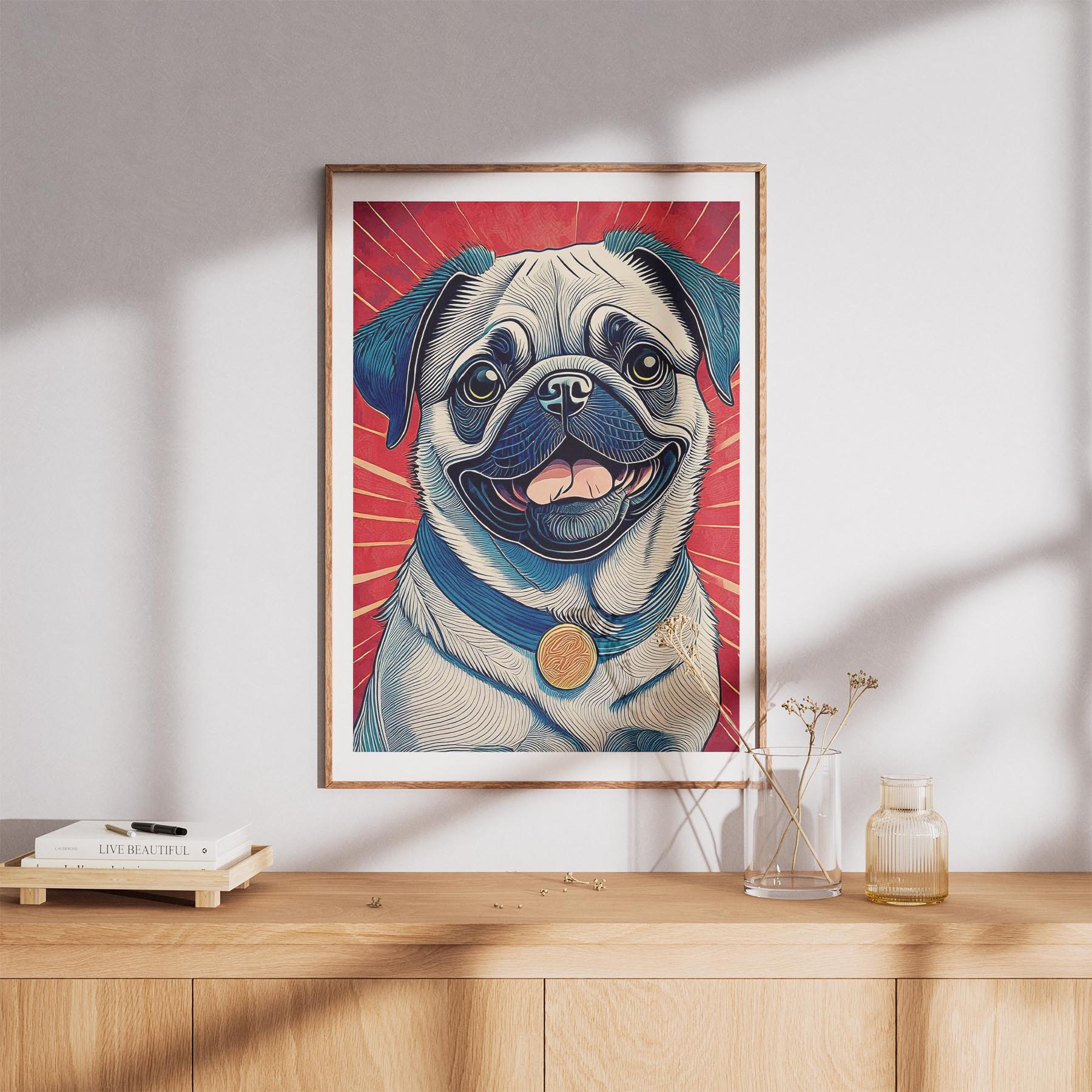 Pug Hokusai Japanese Inspired Dog Series 1 image 8