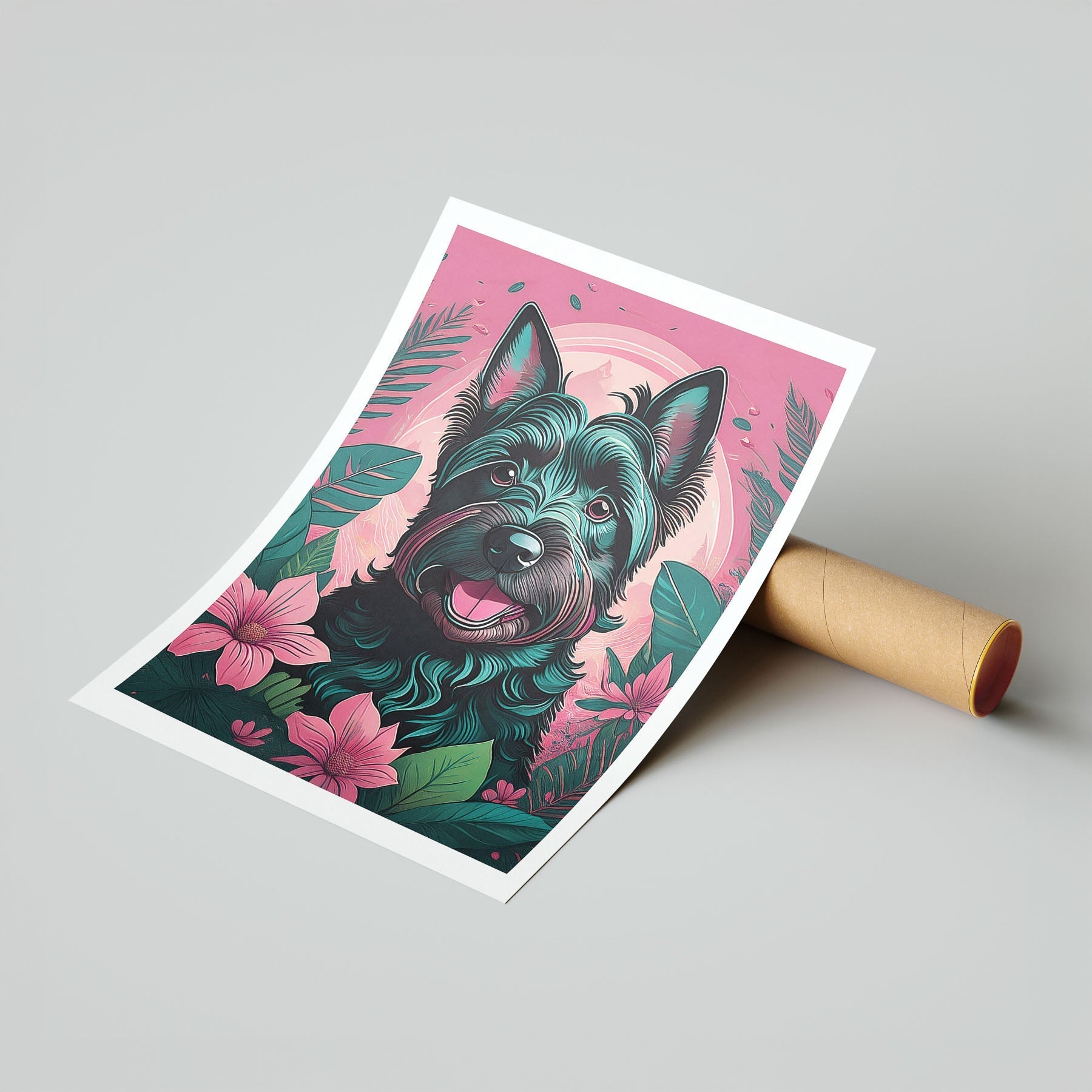 Scottish Terrier Flowery Dog image 7
