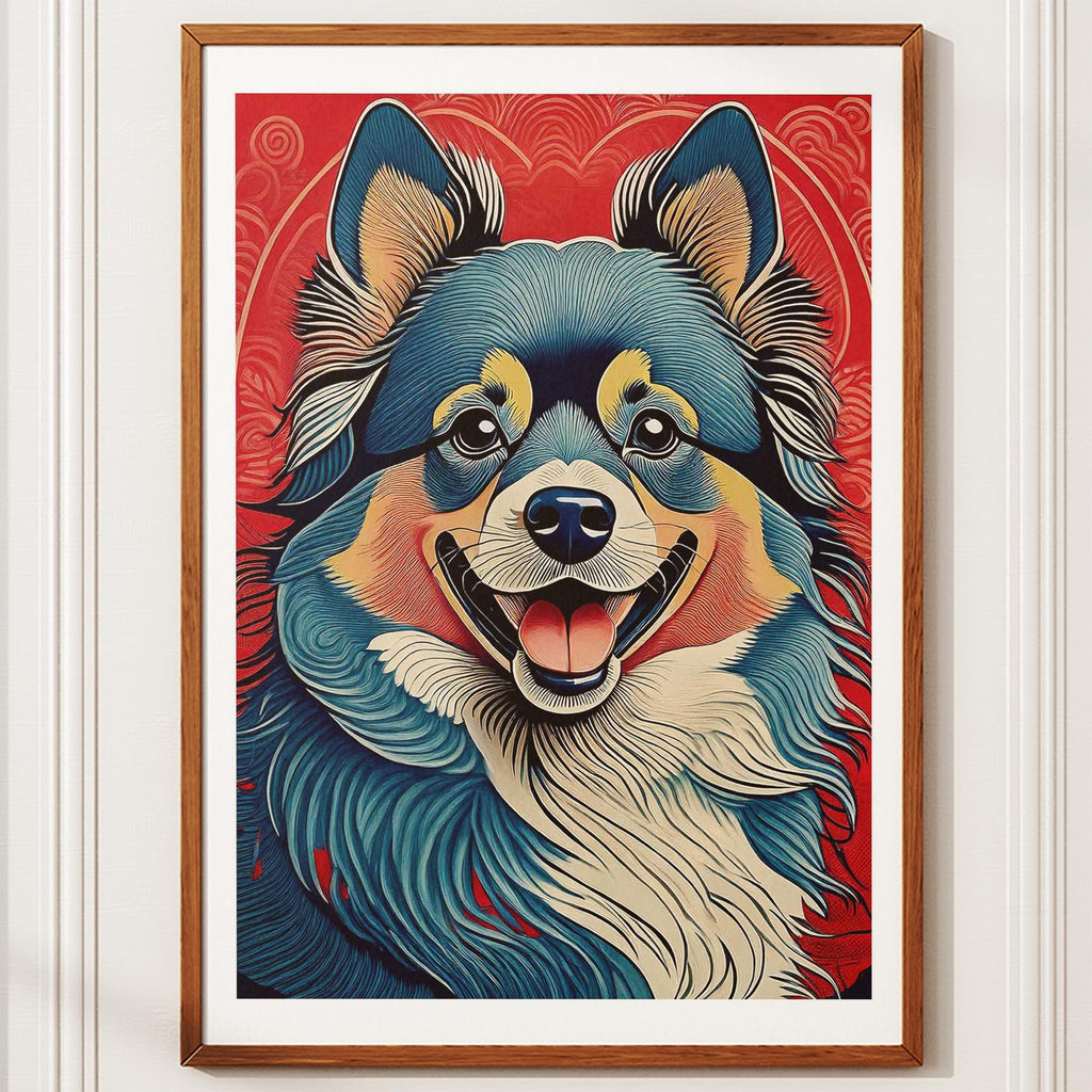 German Spitz Hokusai Japanese Inspired Dog Series image 10