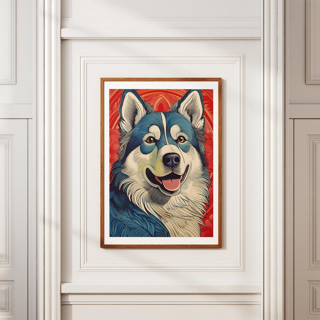 Alaskan Malamute Hokusai Japanese Inspired Dog Series 1 image 3
