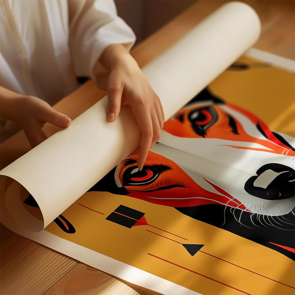 Greyhound Geometric Orange Series image 1