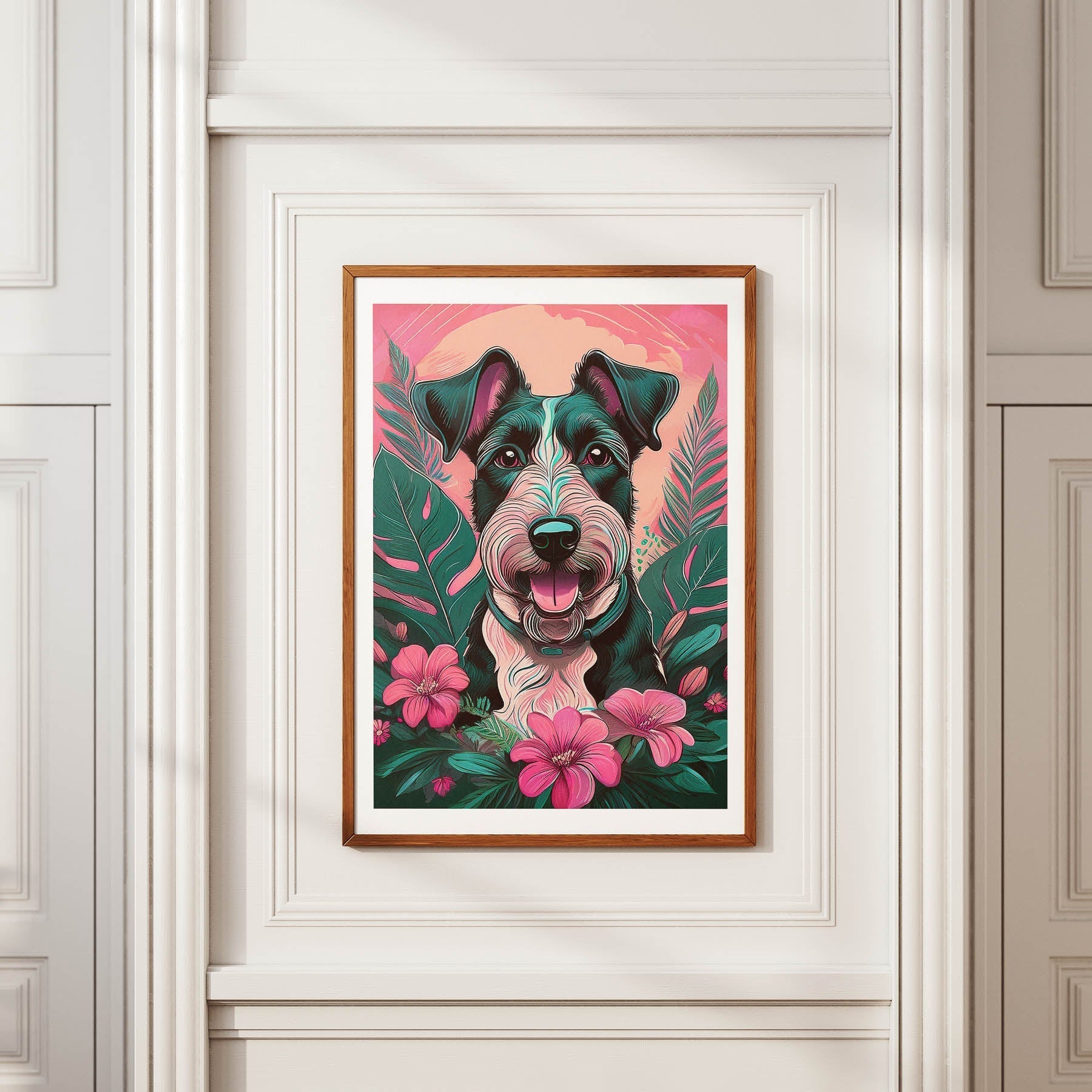 Fox Terrier Flowery Dog image 3