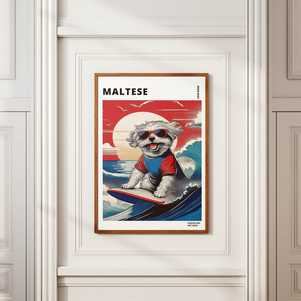 Maltese Hokosai Surfer Dogs 2 image 2