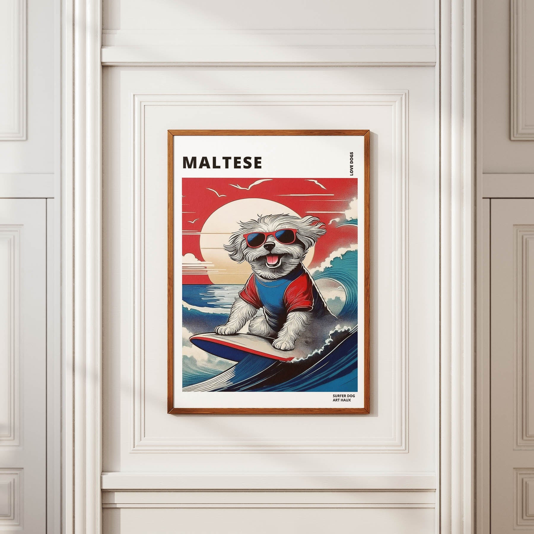 Maltese Hokosai Surfer Dogs 2 image 2
