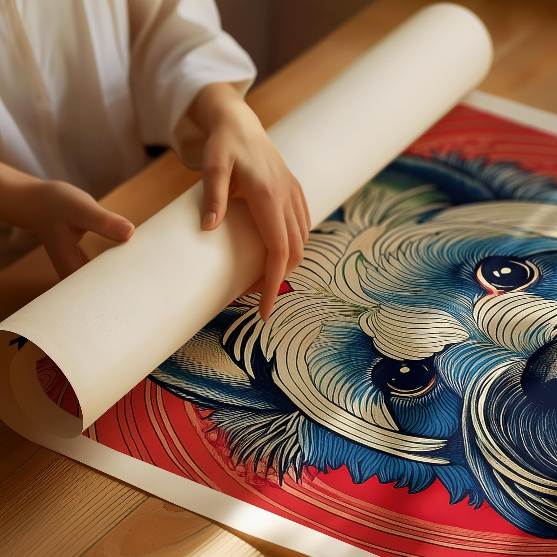 Scottish Terrier Hokusai Japanese Inspired Dog Series with Text image 1