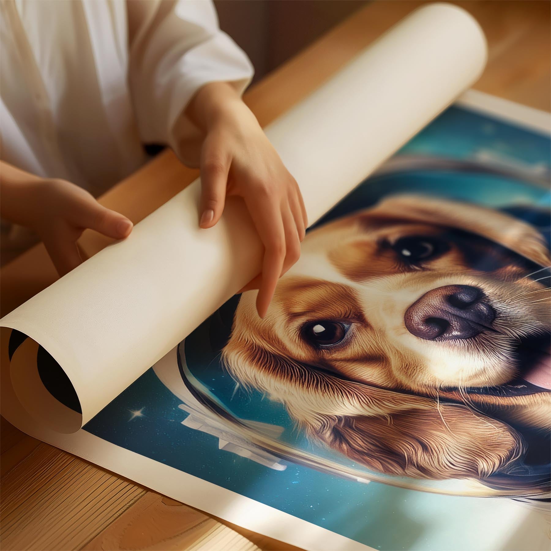 Cavalier Spaniel Astronaut Dog Series image 1