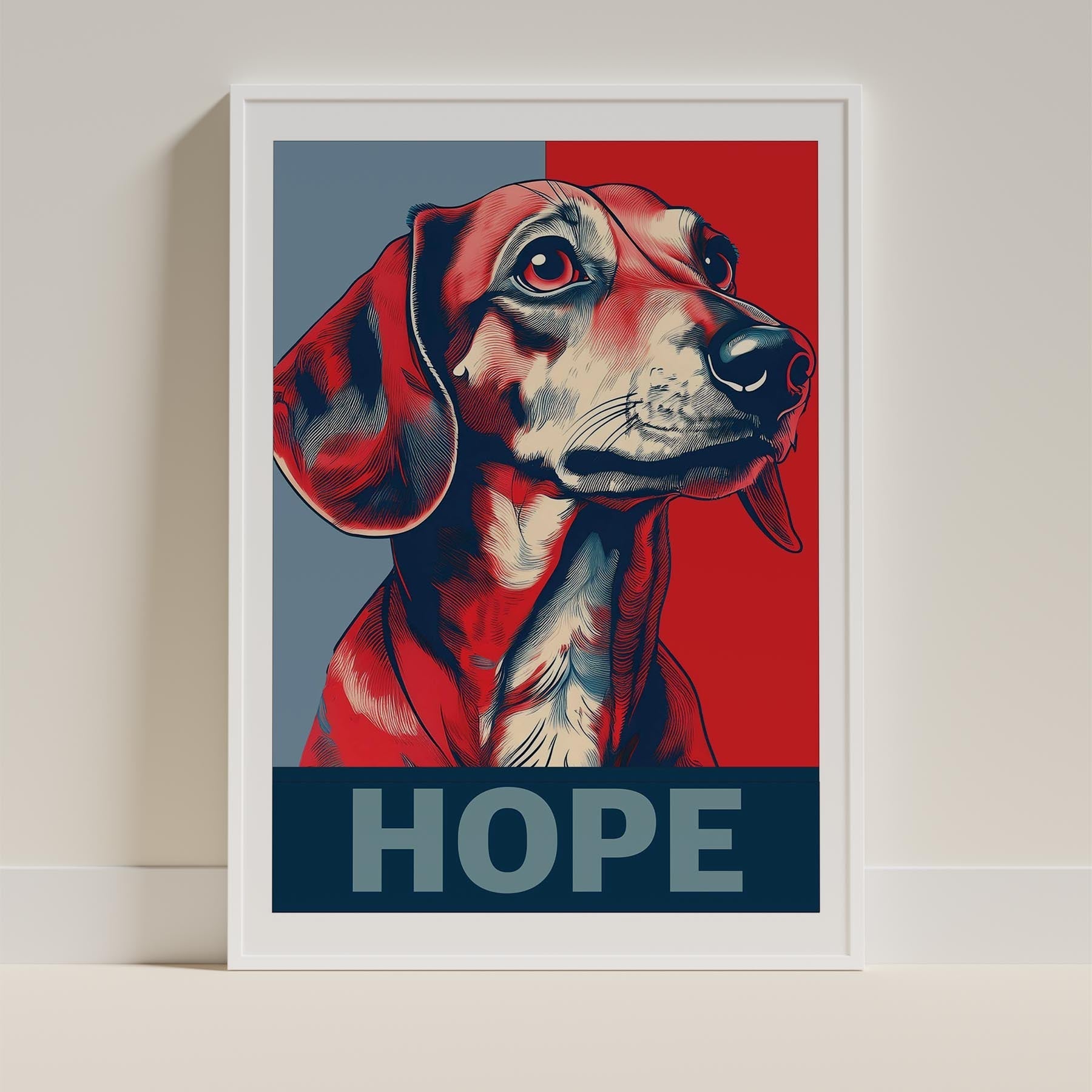 Dachshund HOPE Series Inspired by the Obama Poster image 9