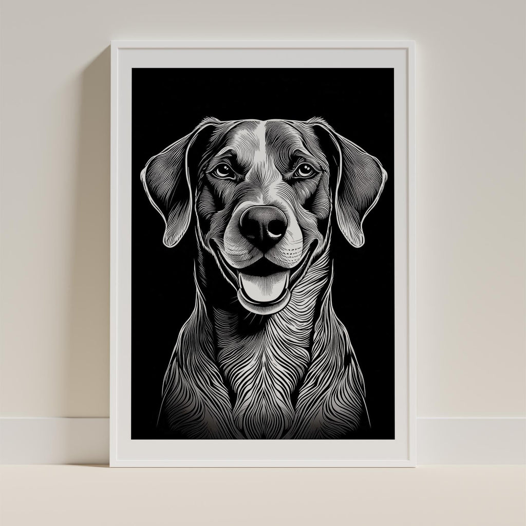 German Pointer Line Dog Series in Black and White image 9