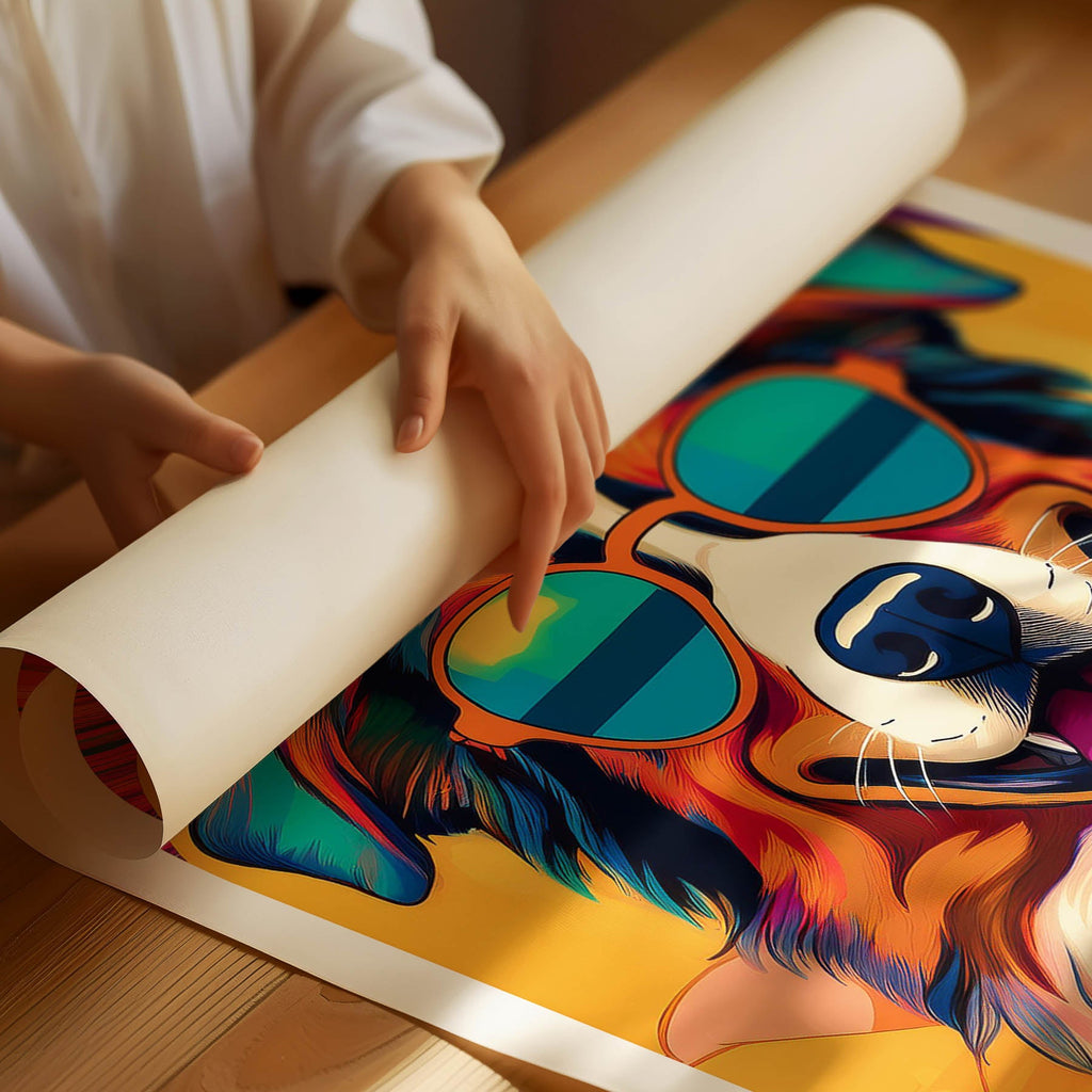 Australian Shepherd In Colourful Sunnies 2 image 3