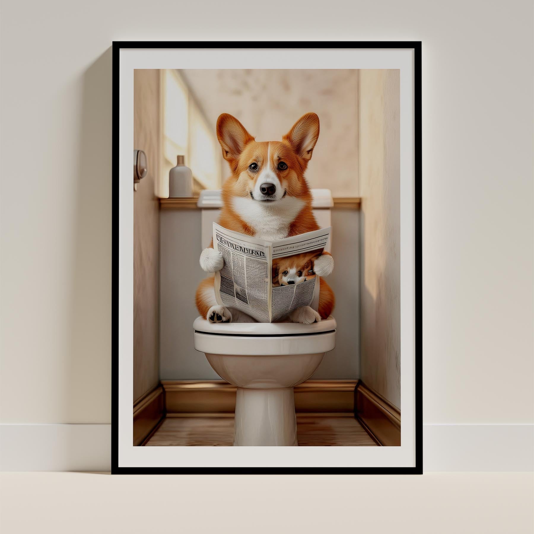Corgi Toilet Humour Dog Series image 0