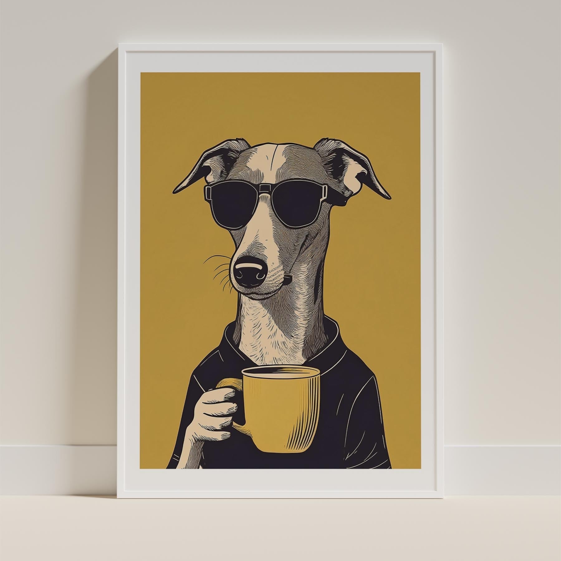 Greyhound Chillin Coffee Dog image 9