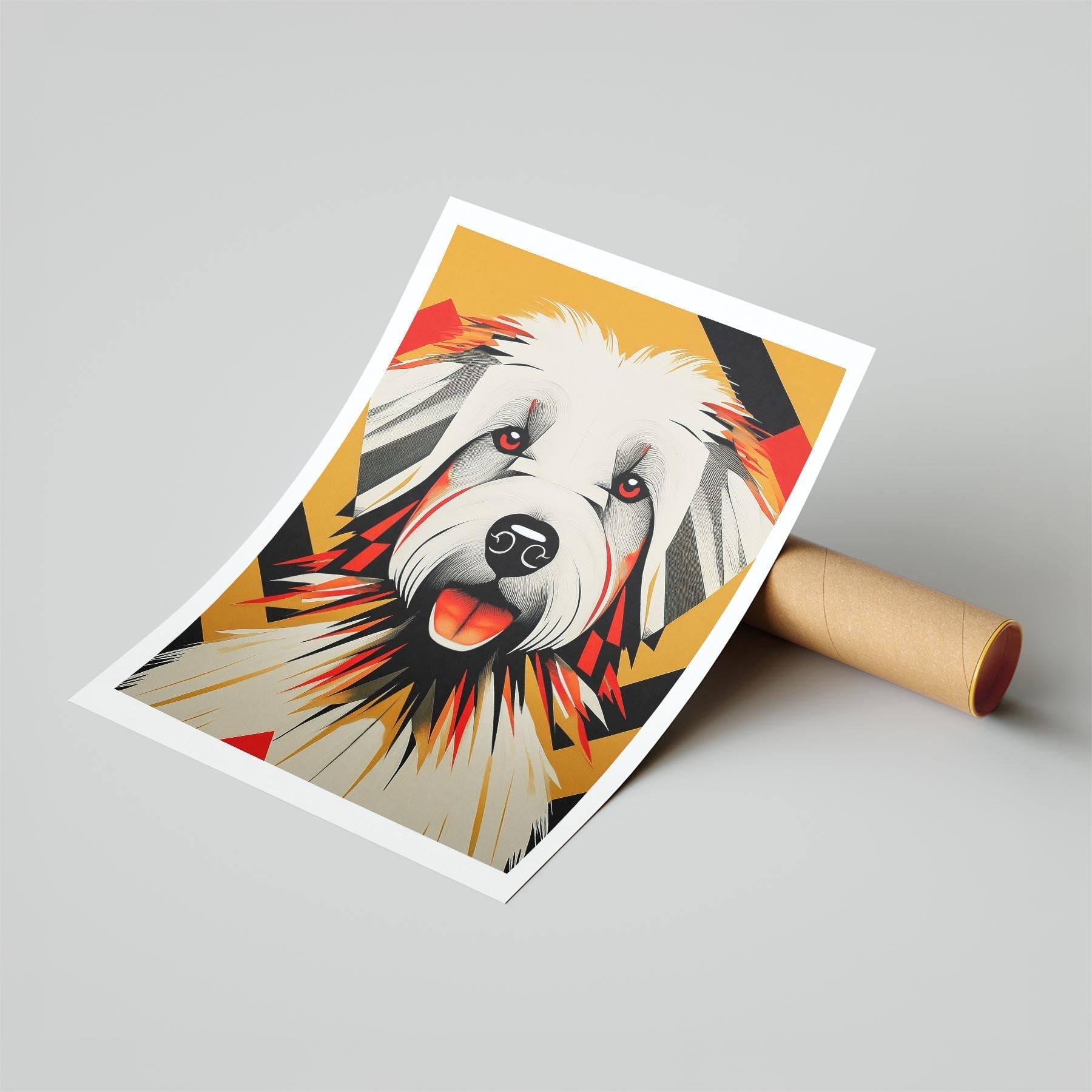 Coton de Tulear Geometric Orange Series image 6
