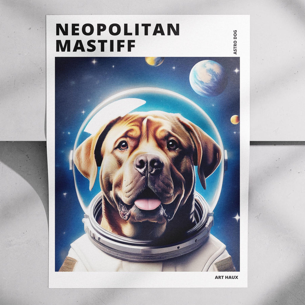 Neapolitan Mastiff Astronaut Dog Series with Text Astro Dog image 7