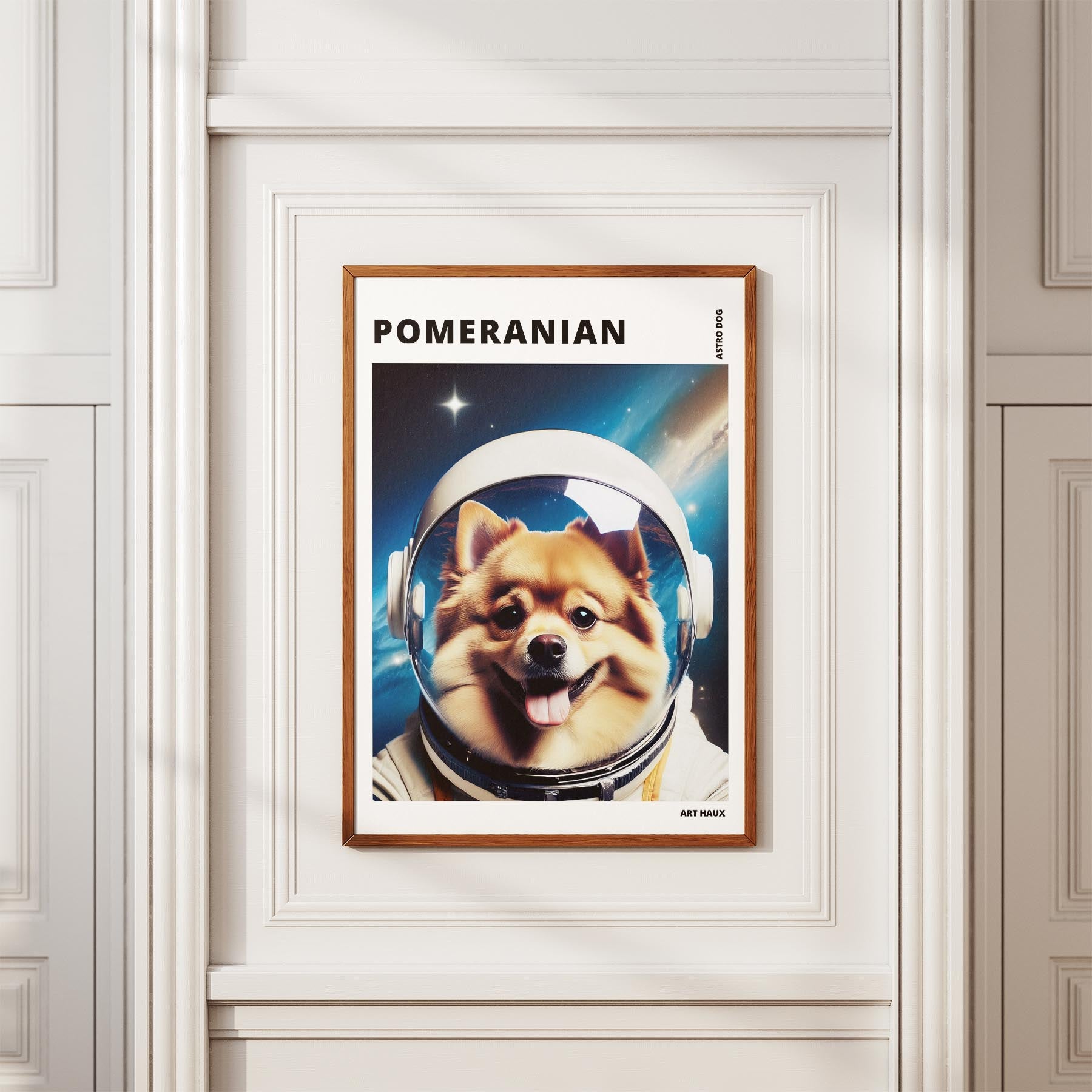 Pomeranian Astronaut Dog Series with Text Astro Dog image 3