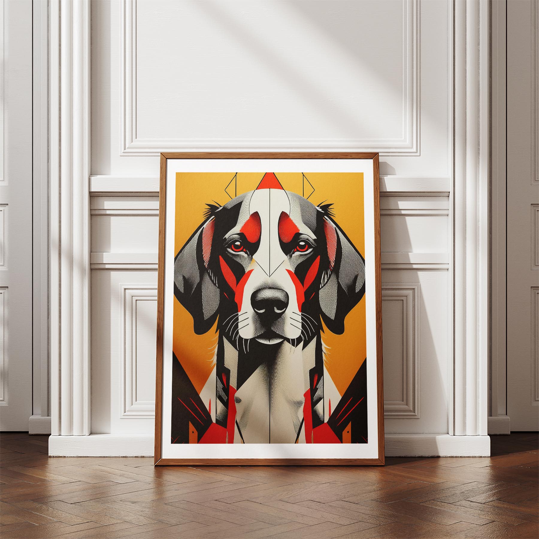 English Setter Geometric Orange Series image 4