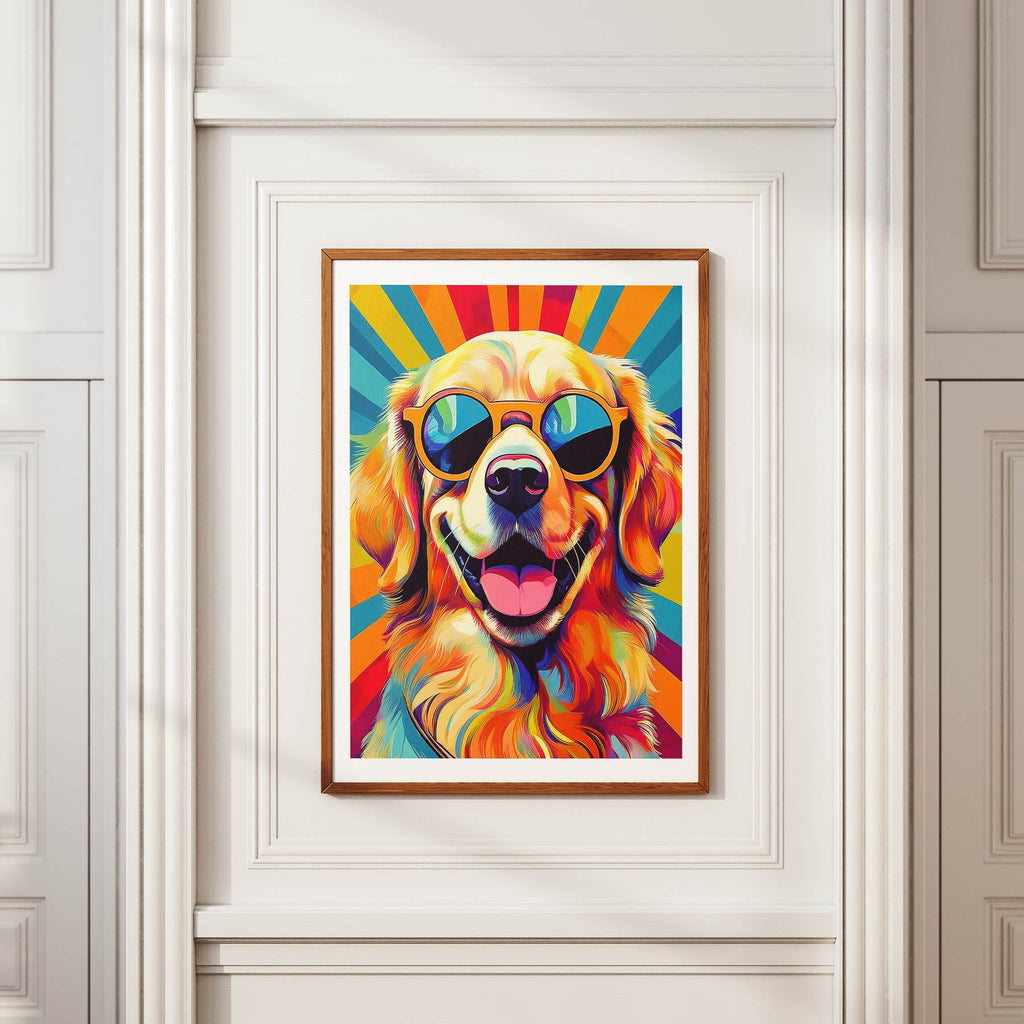 Golden Retriever In Colourful Sunnies 1 image 2