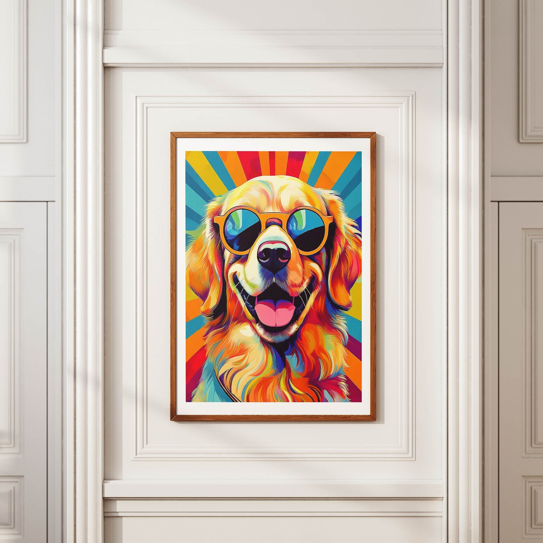Golden Retriever In Colourful Sunnies 1 image 2