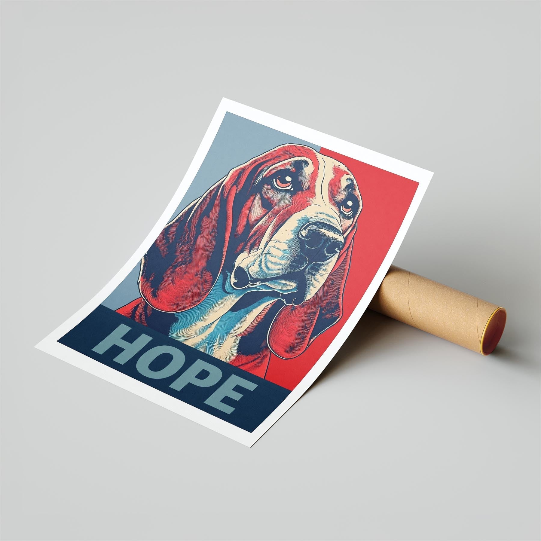 Basset Hound HOPE Series Inspired by the Obama Poster image 6
