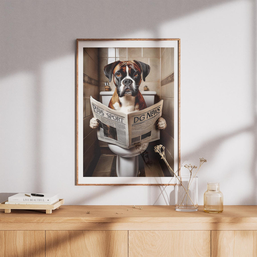 Boxer Toilet Humour Dog Series image 8