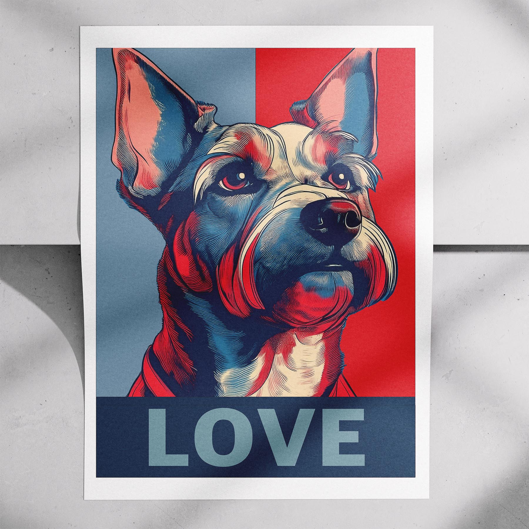 Australian Terrier LOVE Series Inspired by the Obama Poster image 7
