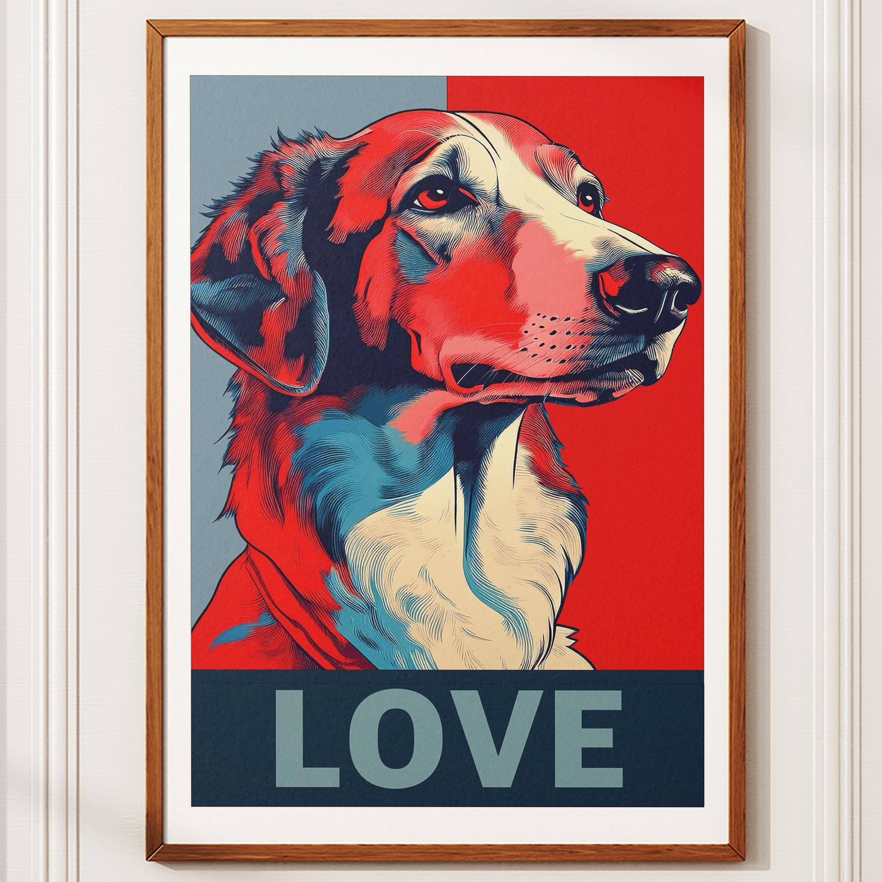 Borzoi LOVE Series Inspired by the Obama Poster image 10