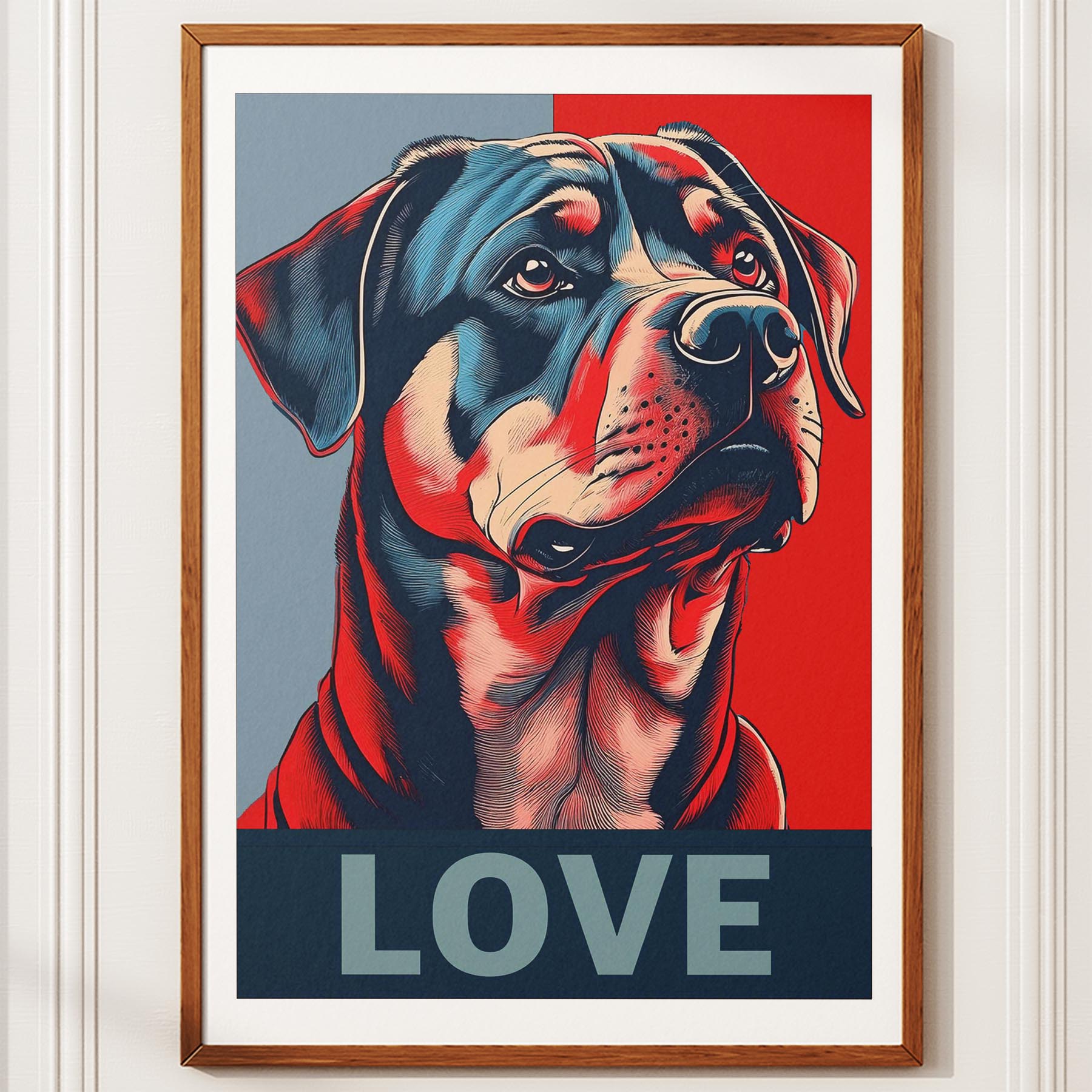 Rottweiler LOVE Series Inspired by the Obama Poster image 10