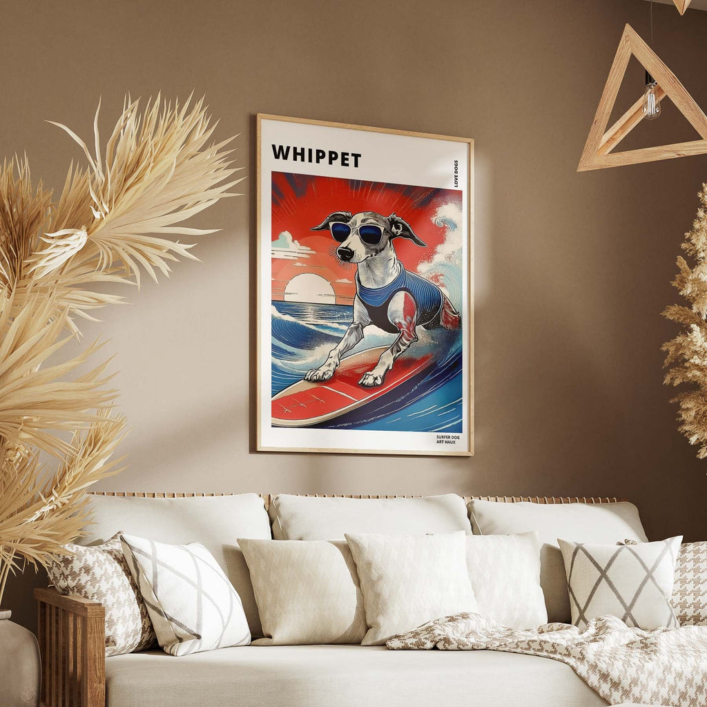 Whippet Hokosai Surfer Dogs 1 image 5
