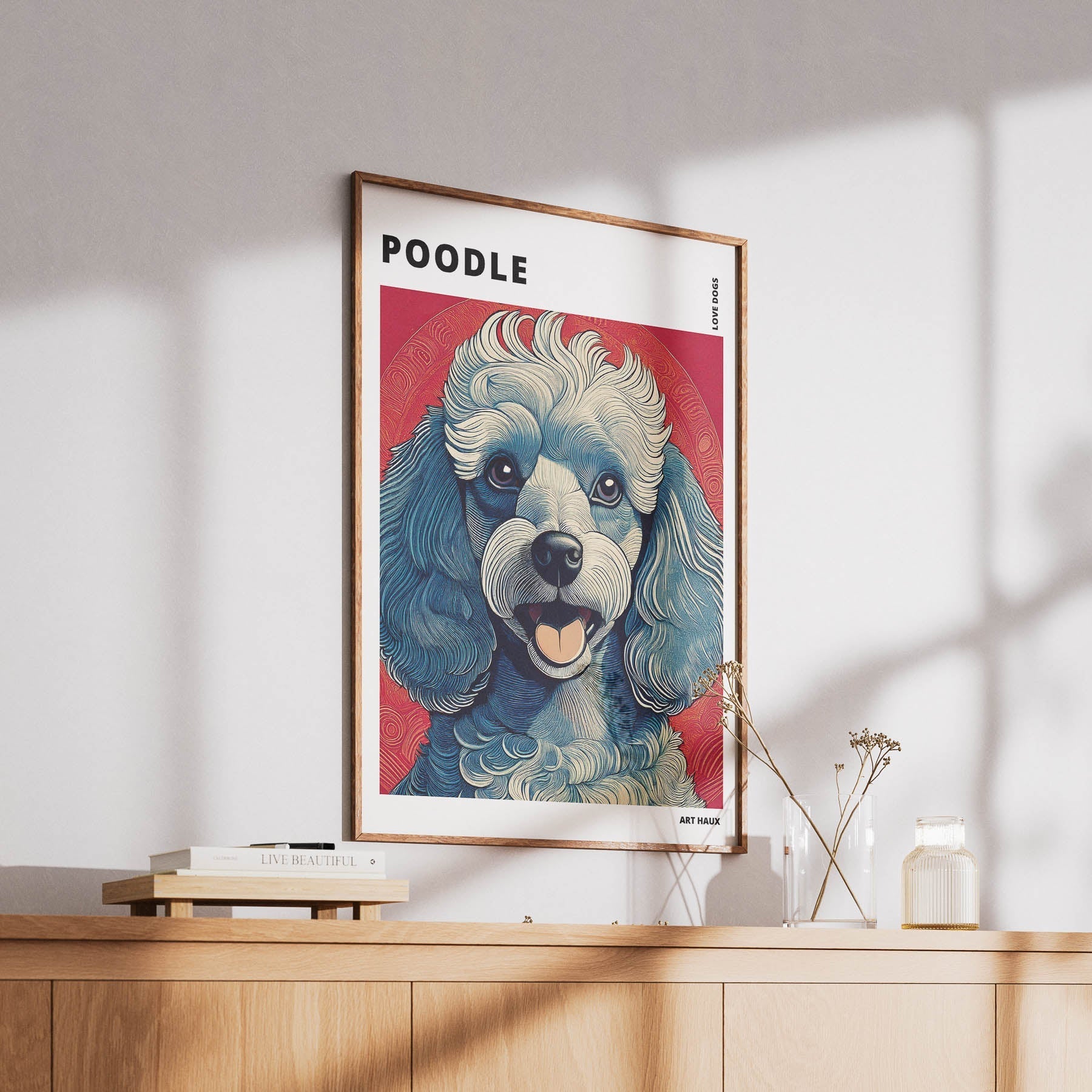 Poodle Hokusai Japanese Inspired Dog Series with Text image 5