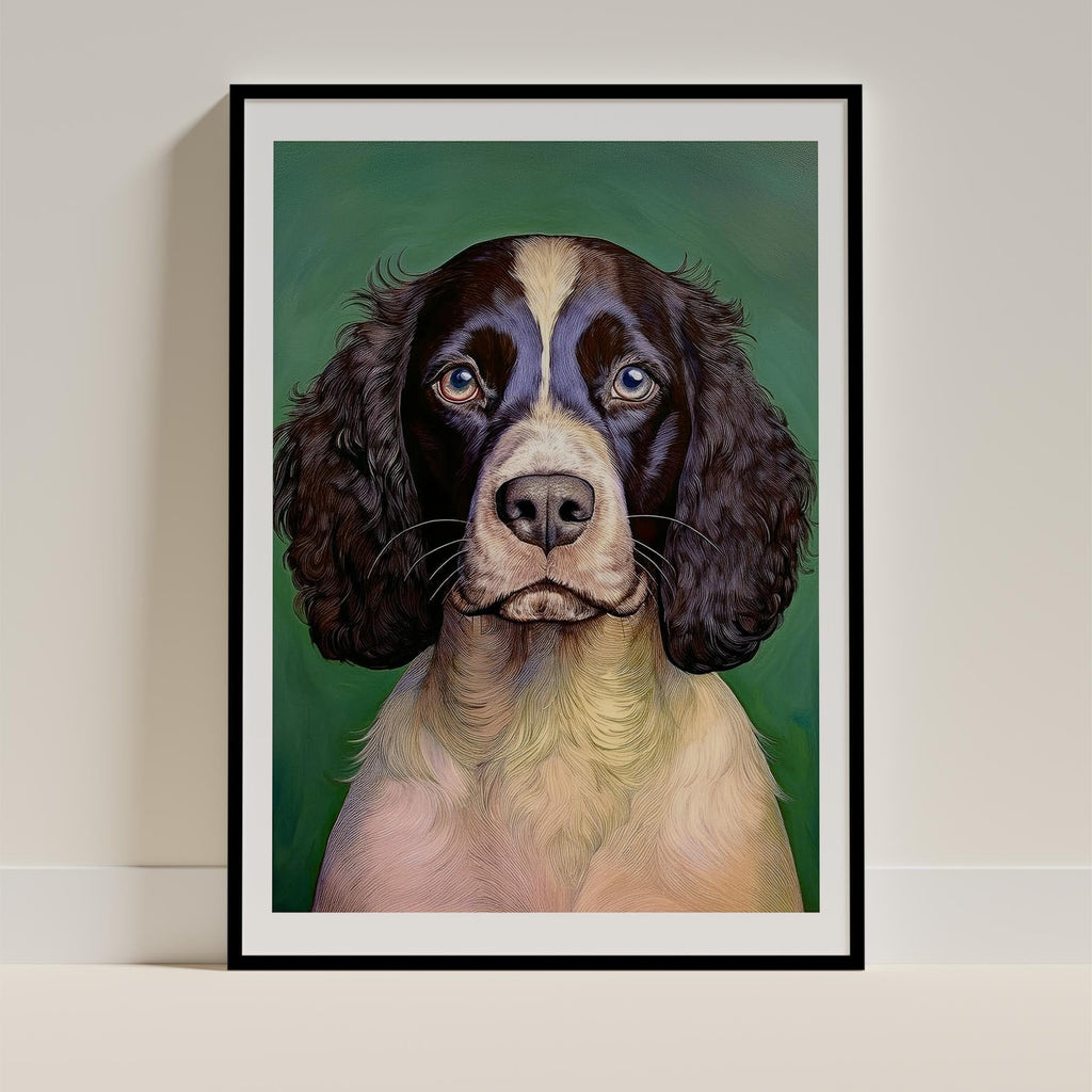 English Springer Spaniel Green Painted Series image 0