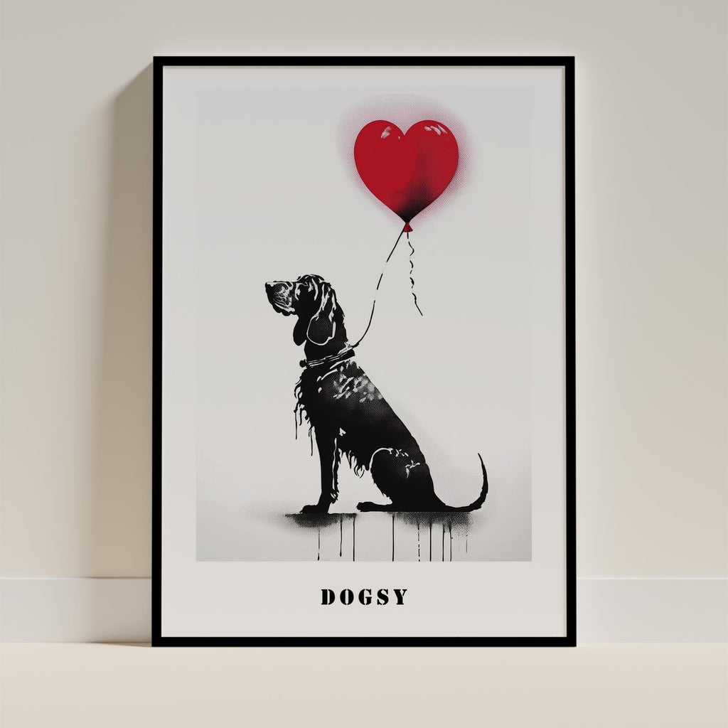 Bloodhound DOGSY Series inspired by the Art of Banksy with text Dogsy image 11