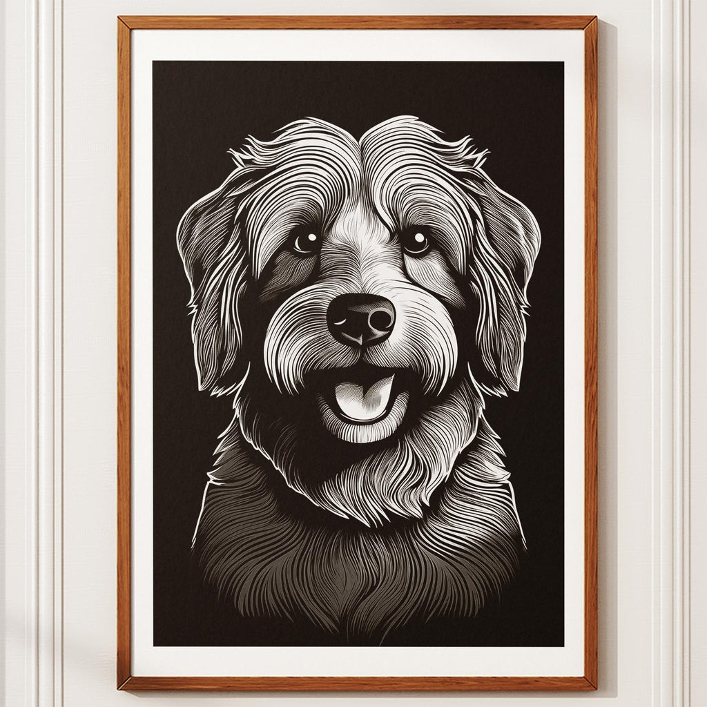 Coton de Tulear Line Dog Series in Black and White image 10