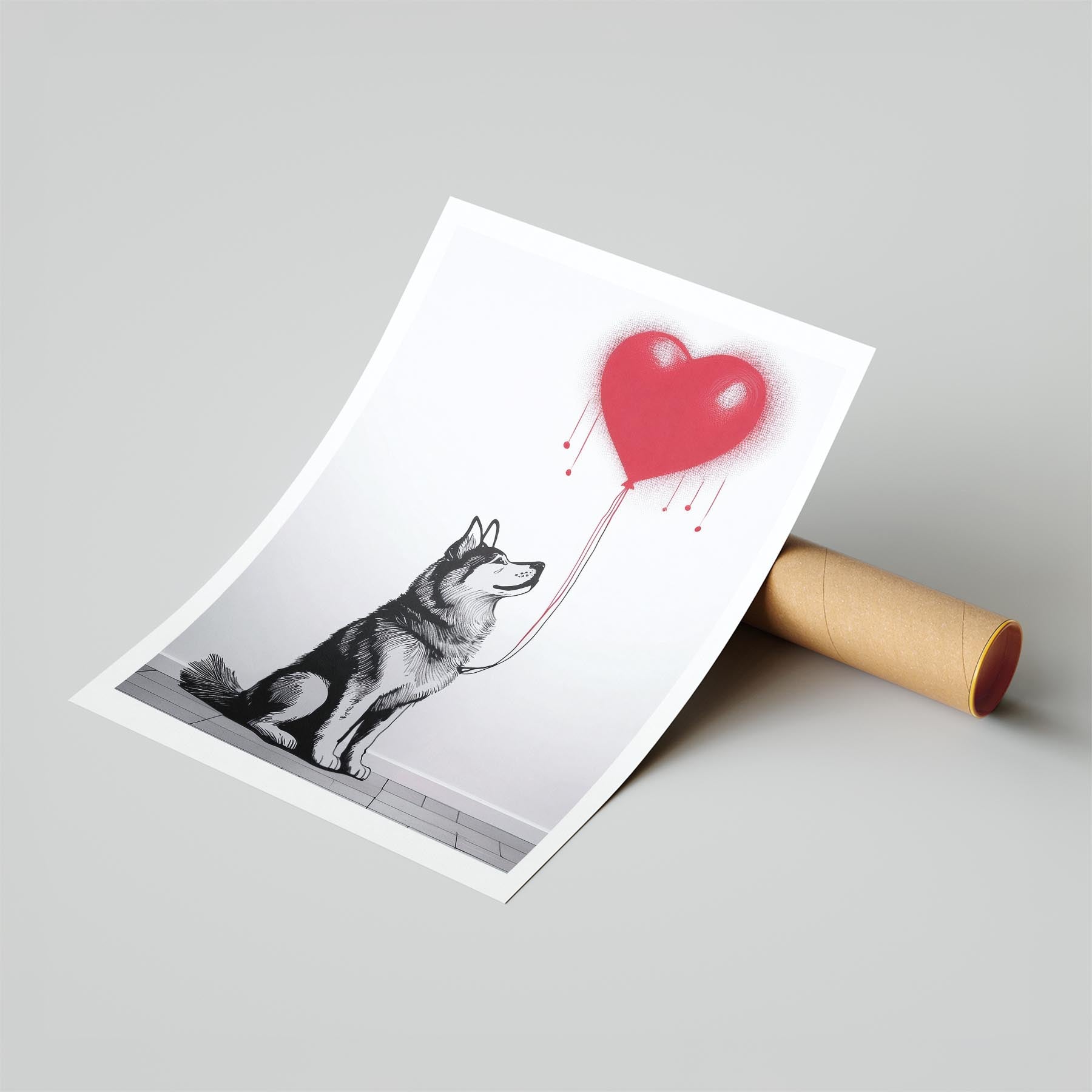 Alaskan Malamute DOGSY Series inspired by the Art of Banksy image 6