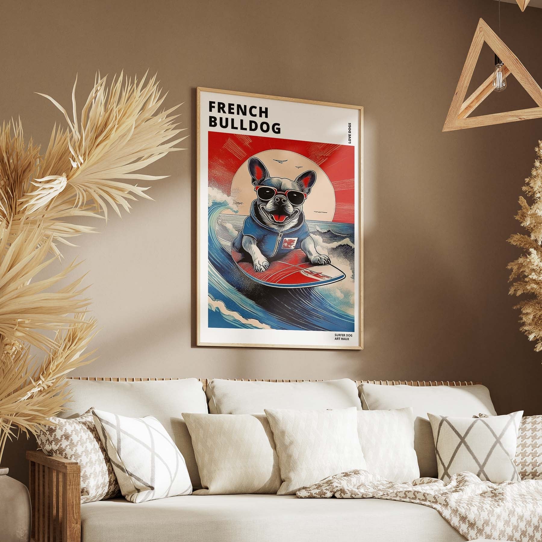 French Bulldog Hokosai Surfer Dogs 2 image 5