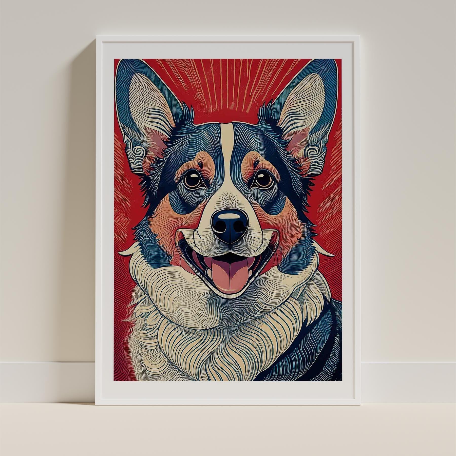 Corgi Hokusai Japanese Inspired Dog Series image 9