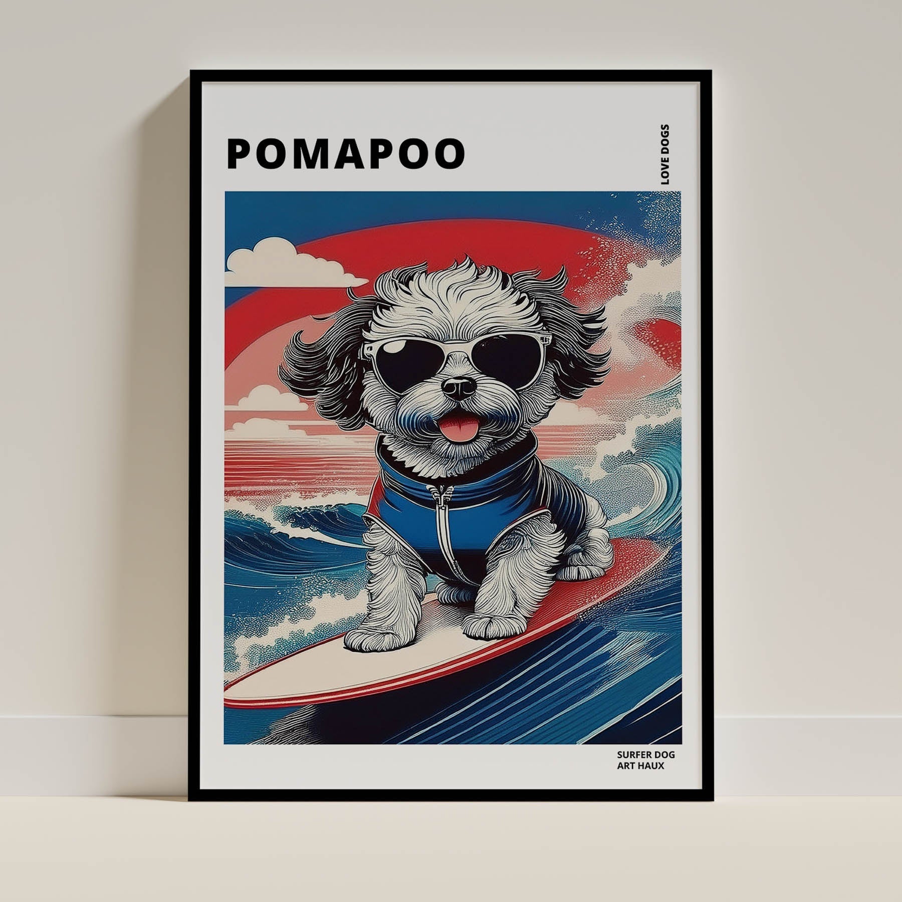 Pomapoo Dog Art Print Unframed | 3 Unique Designs | Wall Art Gift for Dog Lovers | Dogsy & Co