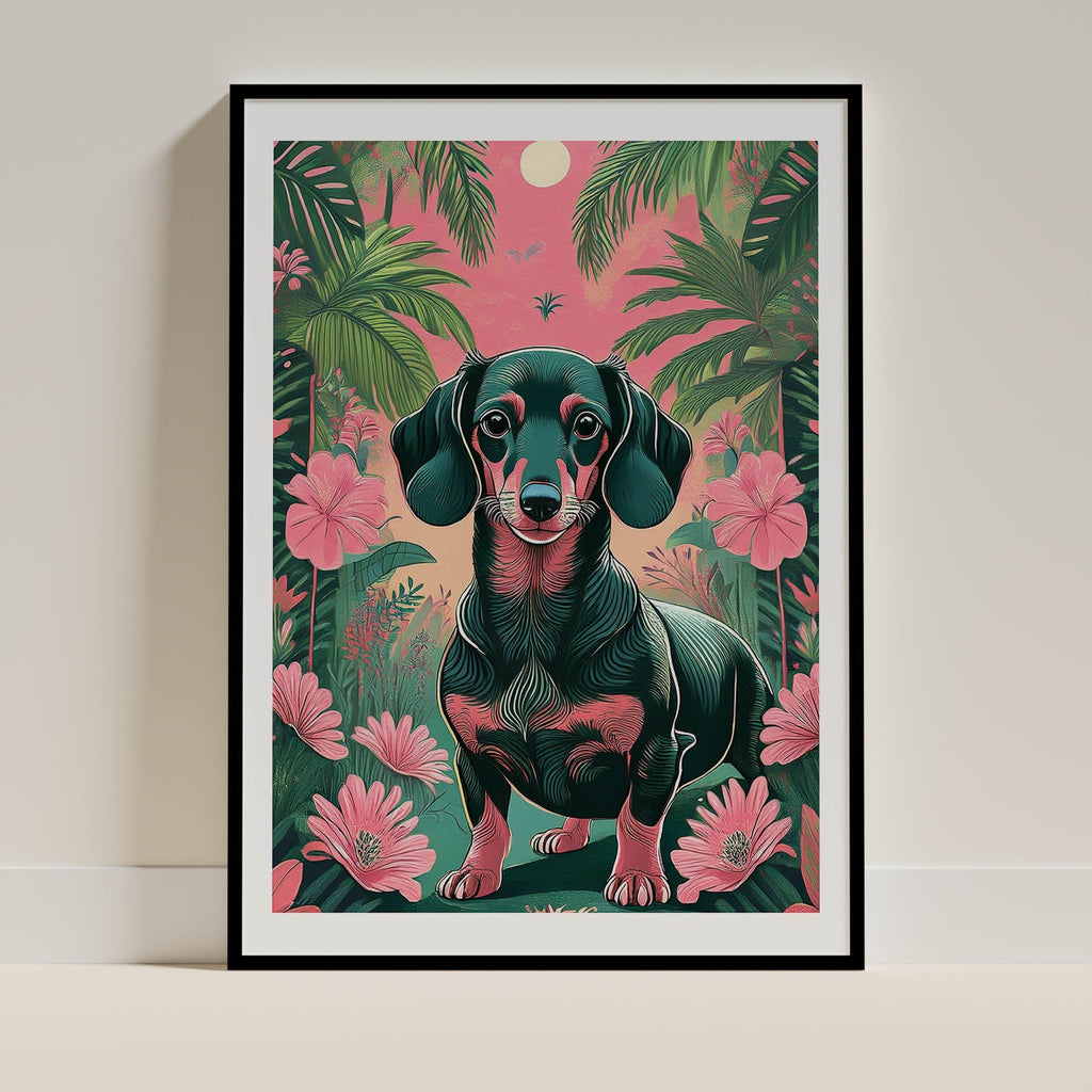 Miniature Dachshund Flowery Dog image 0