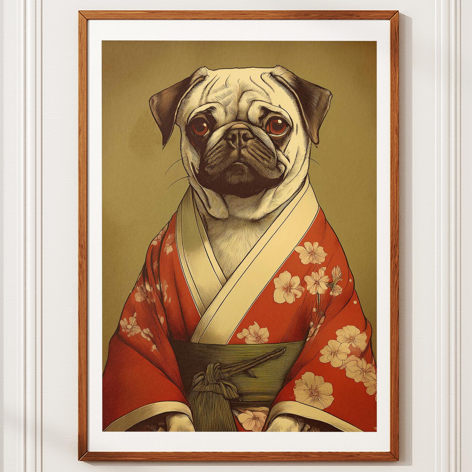 Pug Japanse Kimono Dog Series image 10