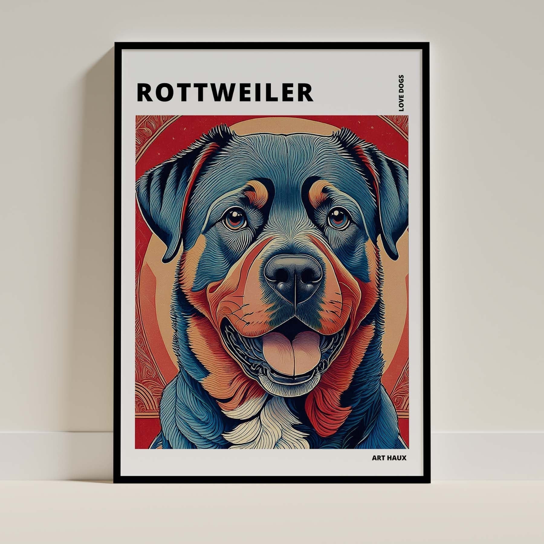 Rottweiler Dog Art Print Unframed Vol 1 | 11 Unique Designs | Wall Art Gift for Dog Lovers - Image 2 | Dogsy & Co