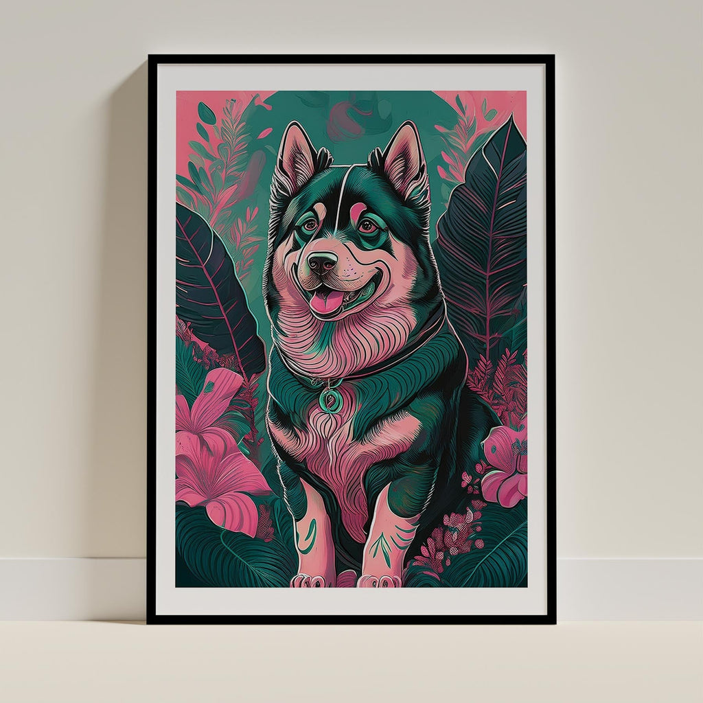 Alaskan Malamute 1 Flowery Dog image 0