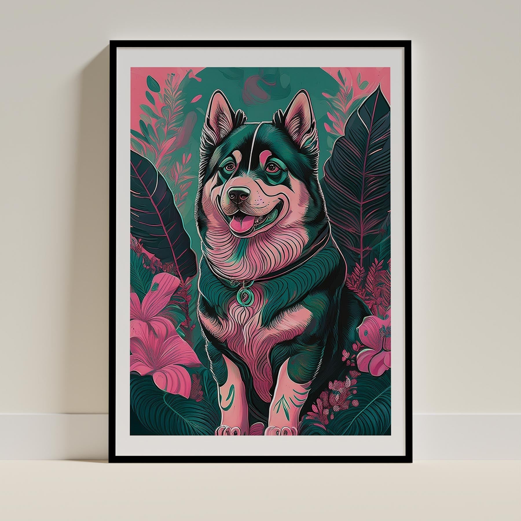 Alaskan Malamute 1 Flowery Dog image 0