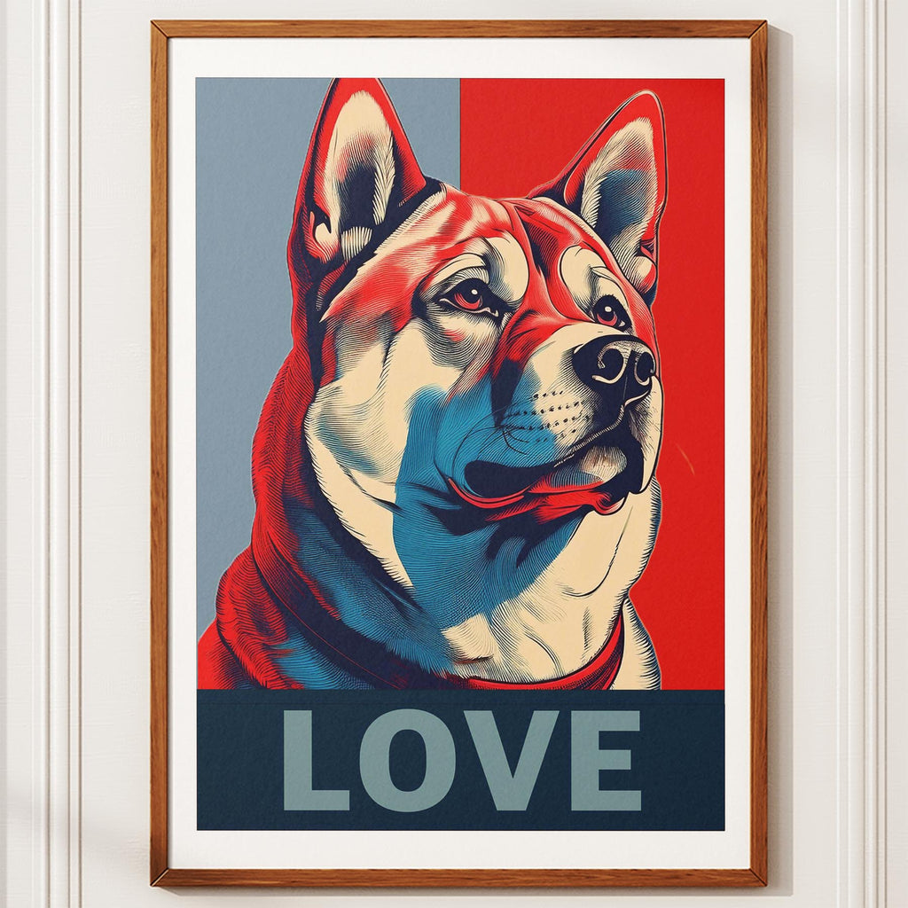 Akita Inu LOVE Series Inspired by the Obama Poster image 10