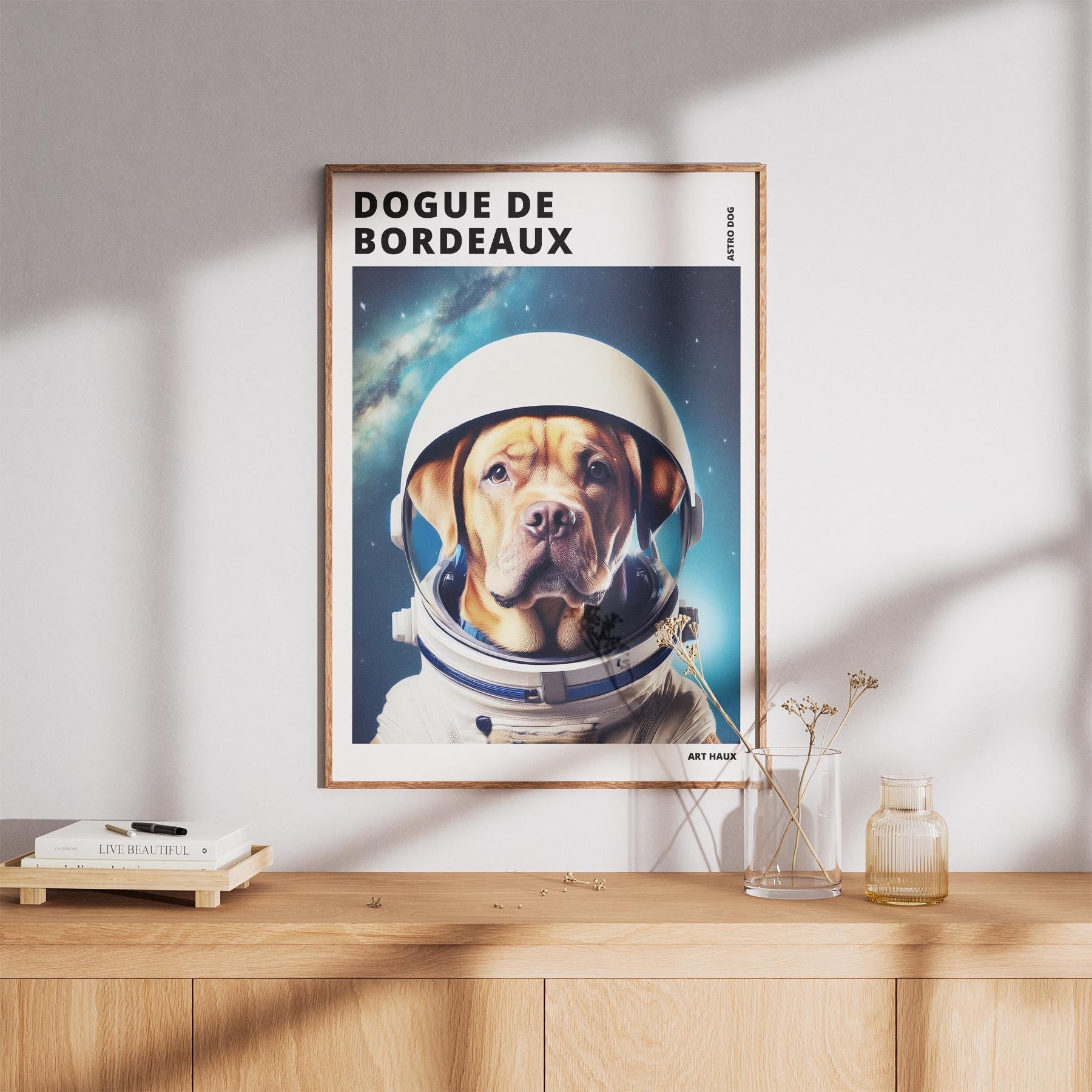 Dogue de Bordeaux Astronaut Dog Series with Text Astro Dog image 8