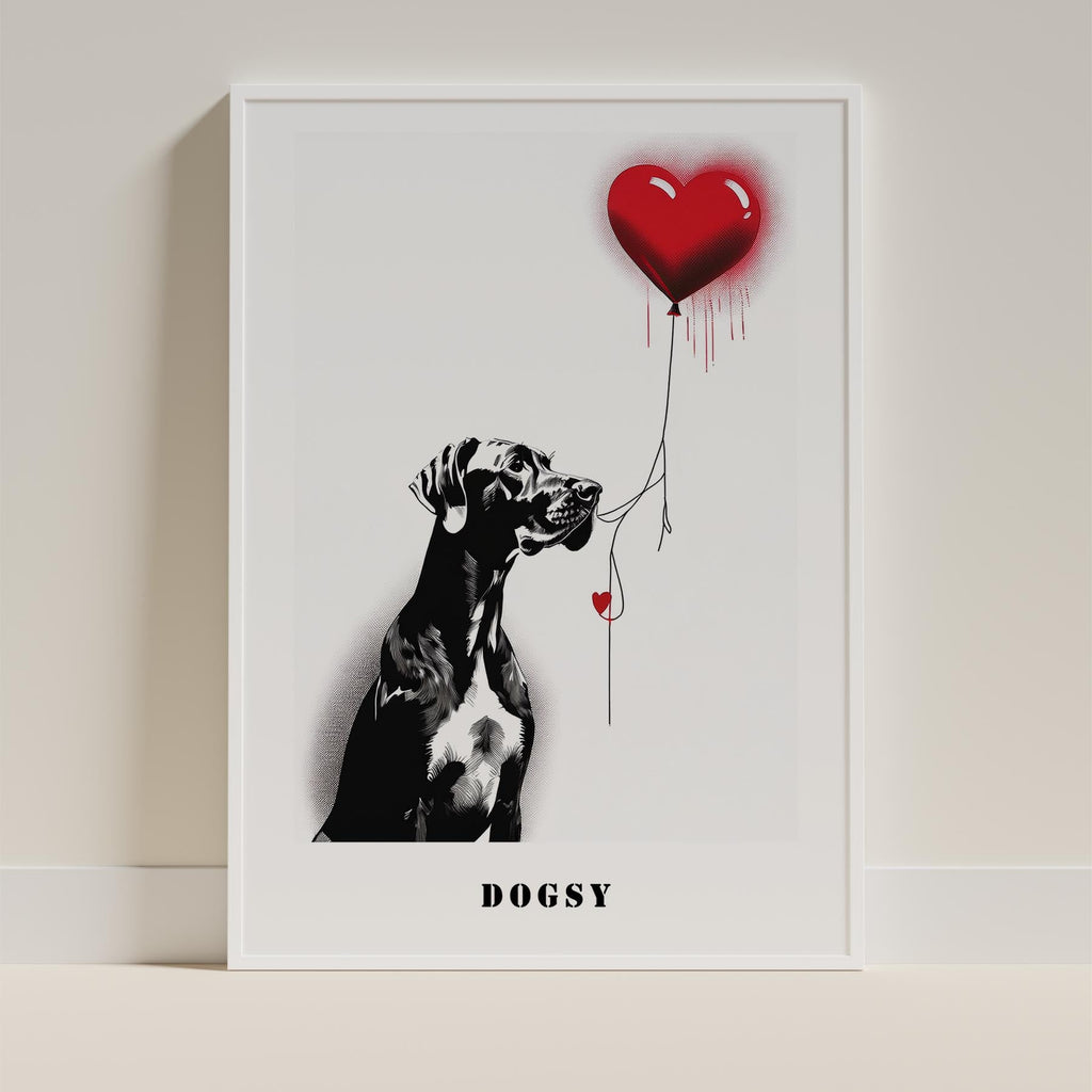 Great Dane DOGSY Series inspired by the Art of Banksy with text Dogsy image 9