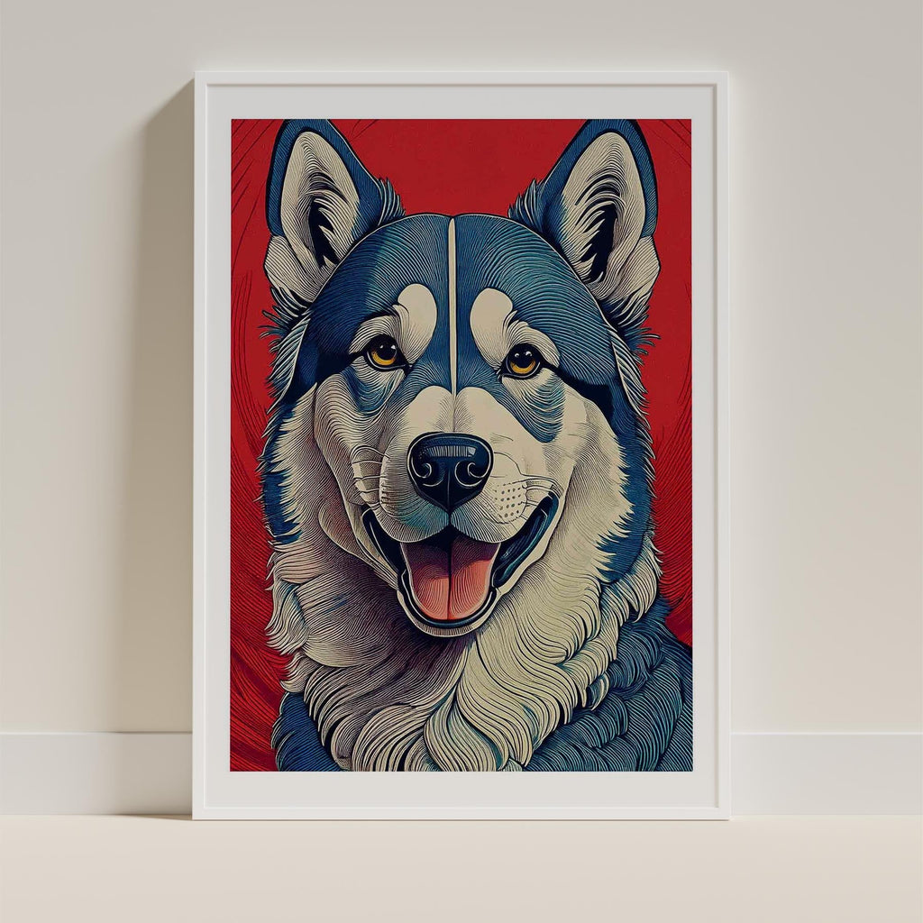 Alaskan Malamute Hokusai Japanese Inspired Dog Series image 9