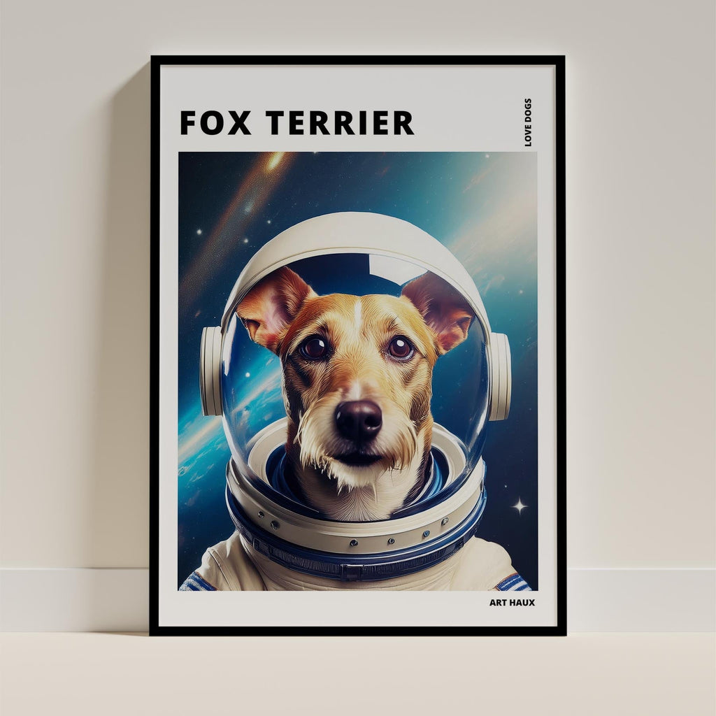 Fox Terrier Astronaut Dog Series with Text Astro Dog image 11