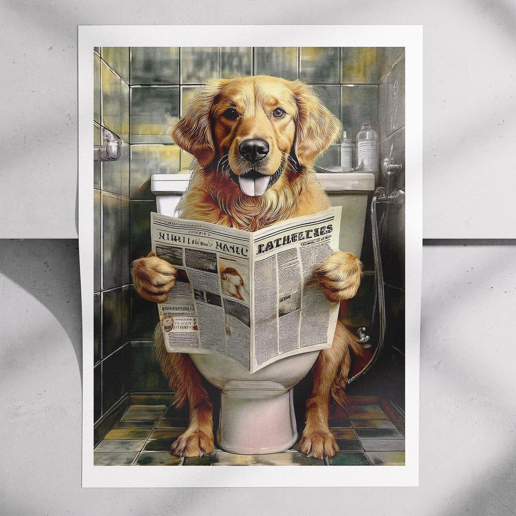 Golden Retriever Toilet Humour Dog Series 1 image 7