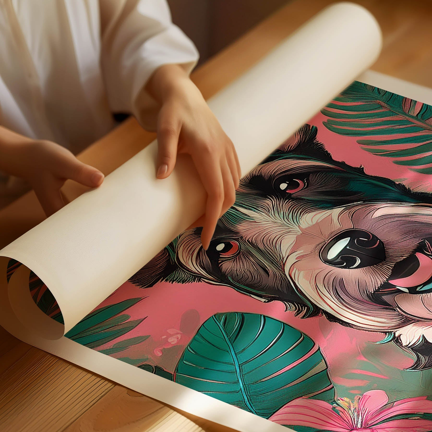 Fox Terrierv 1 Flowery Dog image 1