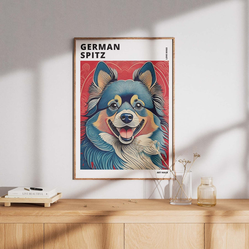 German Spitz Hokusai Japanese Inspired Dog Series with Text image 7